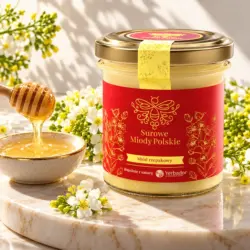 SUROWY MIÓD RZEPAKOWY – JASNA NUTA POLSKIEGO POLA – 400g