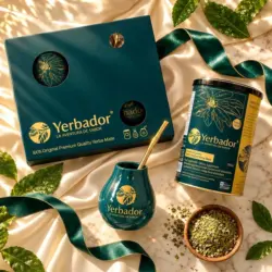 ZESTAW STARTOWY – TUBA YERBA MATE + MATERO + BOMBILLA — kompozycja w słonecznym świetle