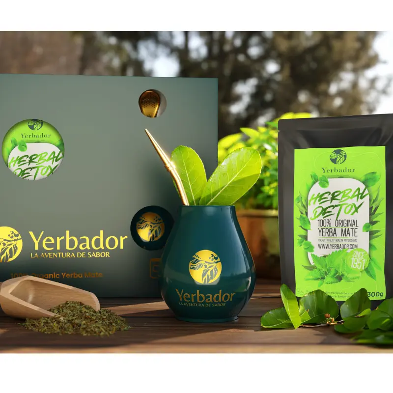 Zestaw startowy do yerba mate z bombillą i matero do biura