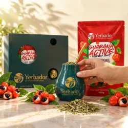 ZESTAW STARTOWY – BOMBILLA + MATERO + YERBA MATE ULTRA ENERGIA – GUARANA — propozycja podania