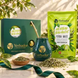 ZESTAW STARTOWY YERB MATE – BOMBILLA + MATERO + YERBA ZIOŁOWY BALANS — kompozycja w słonecznym świetle