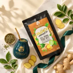 YERBA MATE – ODPRONOŚĆ IMBIRU — kompozycja w słonecznym świetle