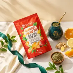 YERBA MATE – IMMUNO (+ zielony jęczmień, pestki słonecznika i ebook w cenie) — kompozycja w słonecznym świetle