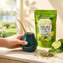 LIMONKA MOJITO  – YERBA MATE + ZIELONA HEBRATA — propozycja podania