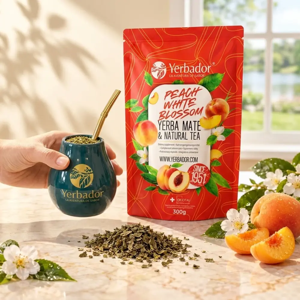 BRZOSKWINIOWY SAD – YERBA MATE + BIAŁA HERBATA BRZOSKWINIOWY SAD – YERBA MATE + BIAŁA HERBATA — propozycja podania