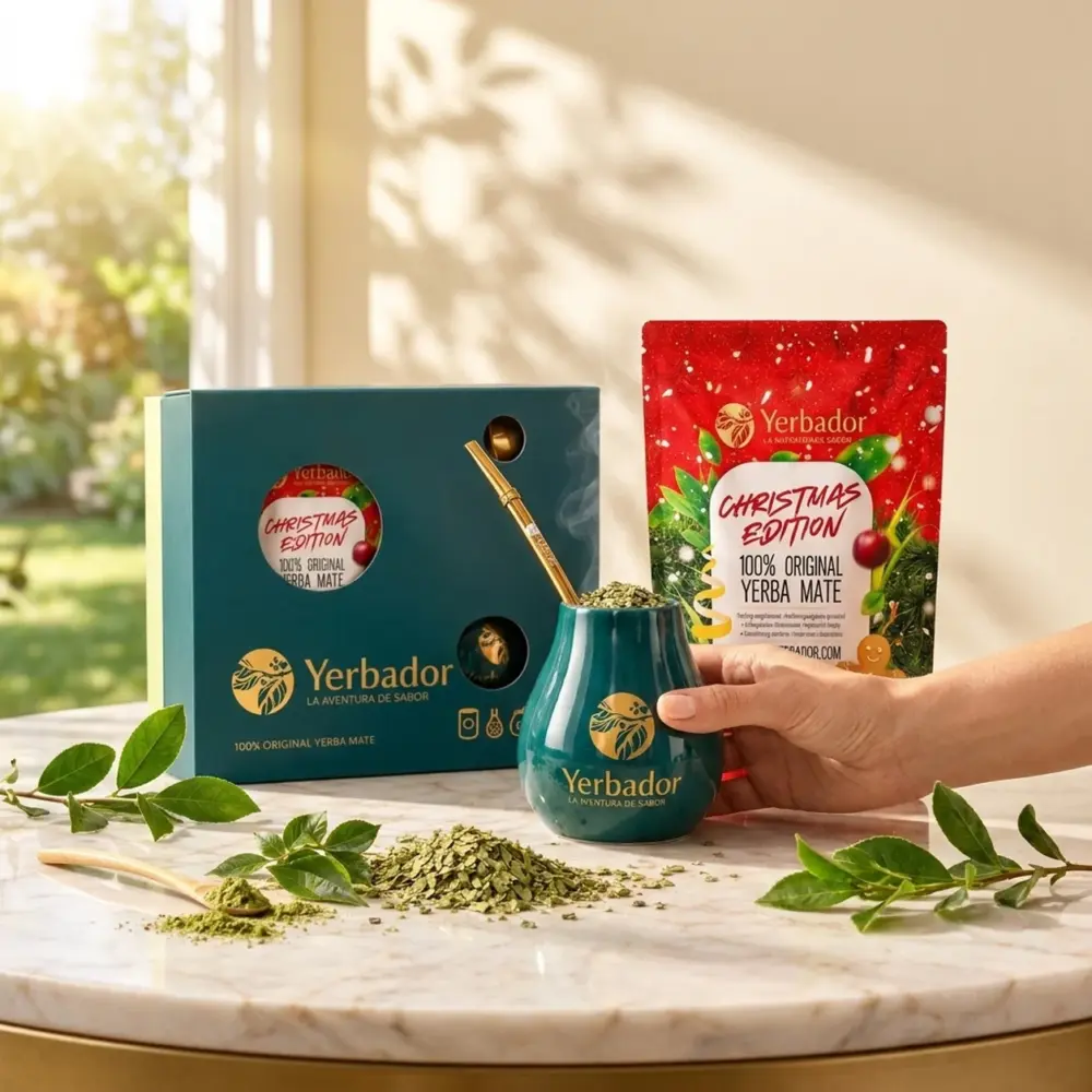 Mega Zestaw Yerba Mate CHRISTMAS EDITION – Puszka + Doypack + Matero + Bombilla Mega Zestaw Yerba Mate CHRISTMAS EDITION – Puszka + Doypack + Matero + Bombilla — propozycja podania