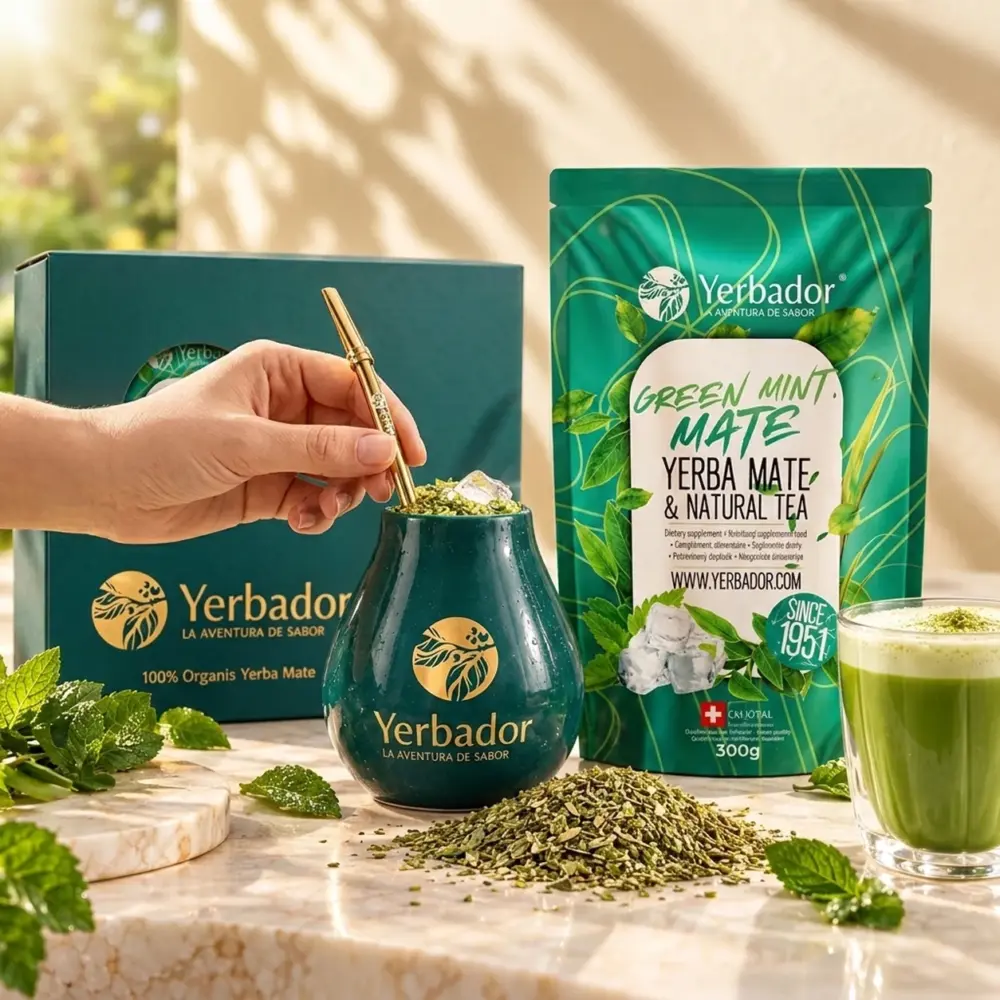 ZESTAW STARTOWY YERBA MATE – ZIELONA MIĘTA – YERBA MATE + ZIELONA HERBATA ZESTAW STARTOWY YERBA MATE – ZIELONA MIĘTA – YERBA MATE + ZIELONA HERBATA — propozycja podania