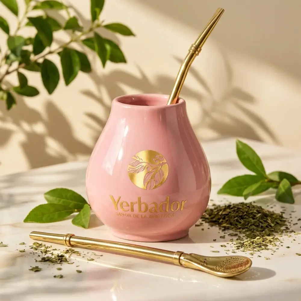 CERAMICZNE MATERO YERBADOR PRO 2 – PUDROWY RÓŻ CERAMICZNE MATERO YERBADOR PRO 2 – PUDROWY RÓŻ — kompozycja w słonecznym świetle