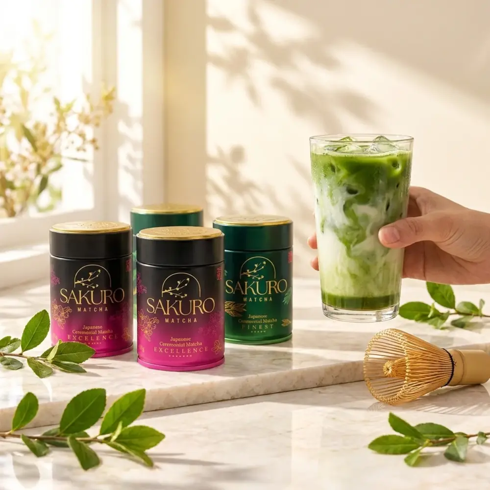 Sakuro Matcha 2× Finest 40g + 2× Excellence 40g / suplement diety Sakuro Matcha 2× Finest 40g + 2× Excellence 40g / suplement diety — propozycja podania