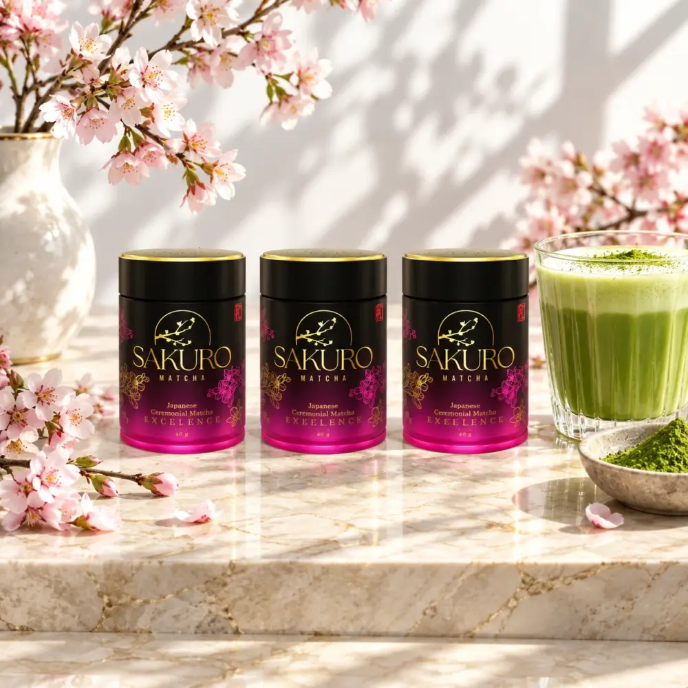 Sakuro Matcha 3× puszka Excellence 40g Suplement diety