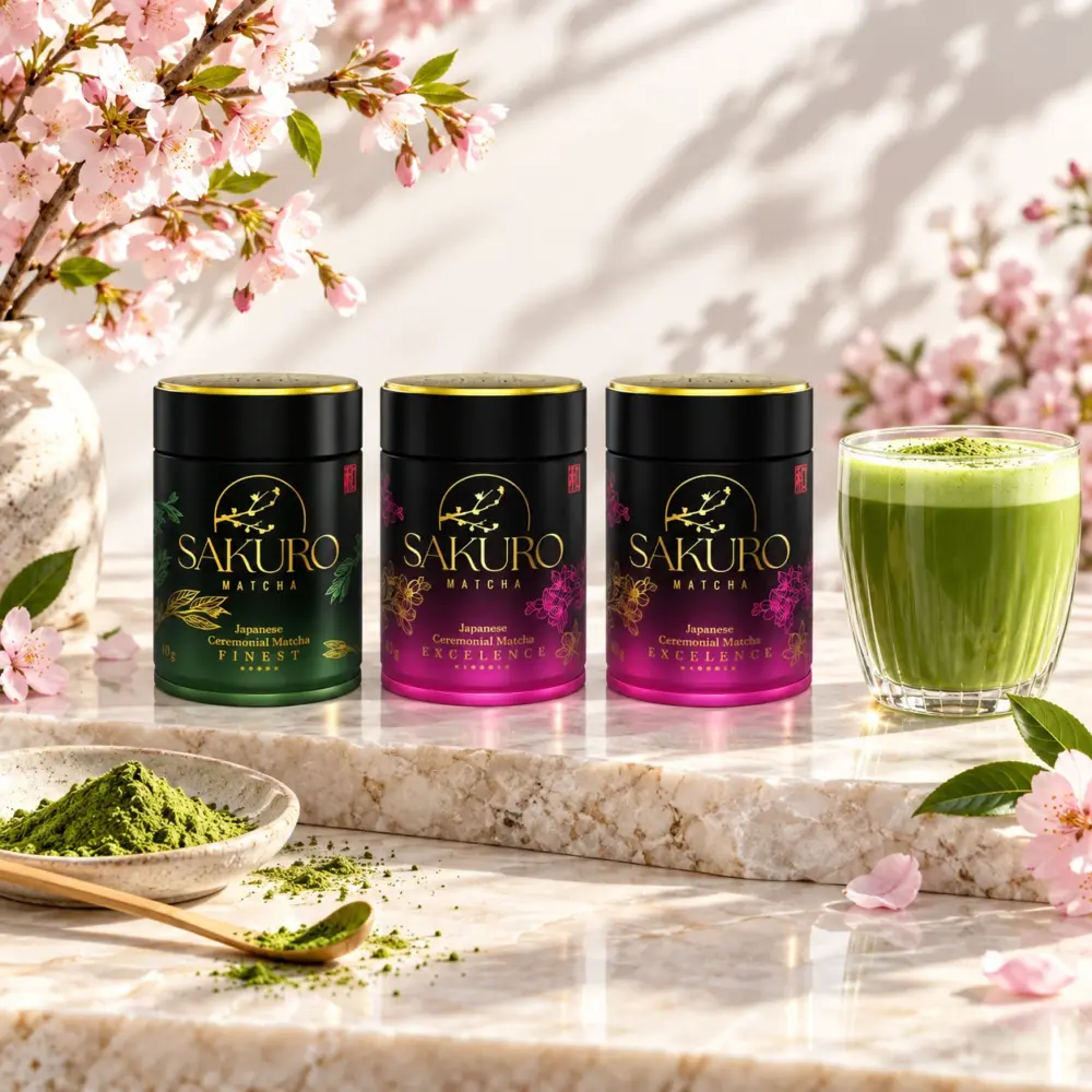 Sakuro Matcha 2× Excellence 40g + Finest 40g / suplement diety Sakuro Matcha 2× Excellence 40g + Finest 40g / suplement diety