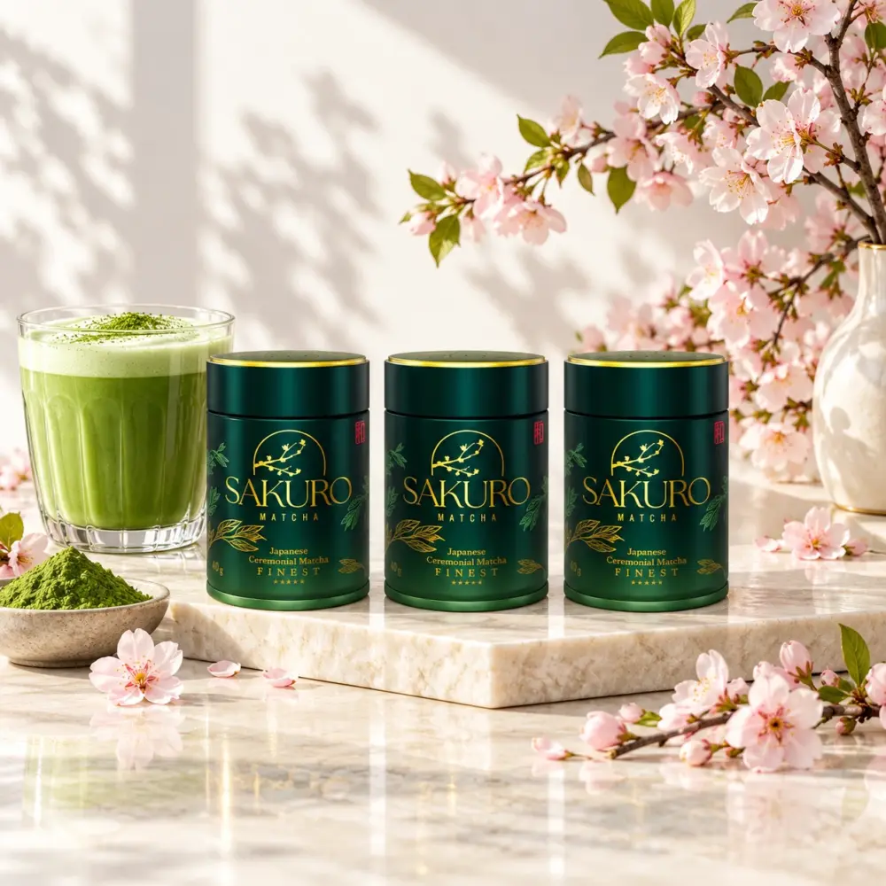 Sakuro Matcha 3× puszka Finest 40g / suplement diety Sakuro Matcha 3× puszka Finest 40g / suplement diety