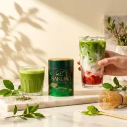 Sakuro Matcha 2× puszka Finest 40g / suplement diety — propozycja podania