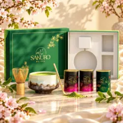 Podwójny Zestaw 2× Matcha Excellence 40g + Matcha Finest 40g / suplement diety — kompozycja w słonecznym świetle