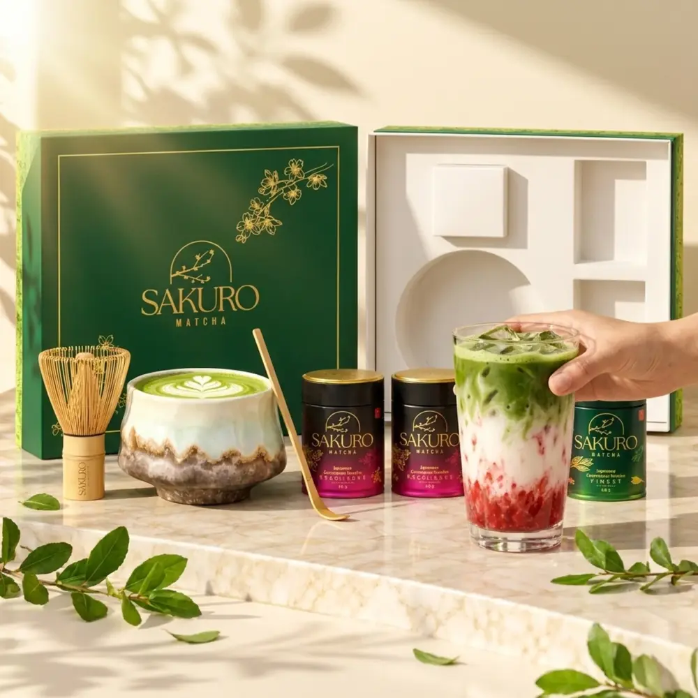 Zestaw Startowy 3× Matcha Excellence 40g 1× Matcha Finest 40g / suplement diety Zestaw Startowy 3× Matcha Excellence 40g 1× Matcha Finest 40g / suplement diety — propozycja podania