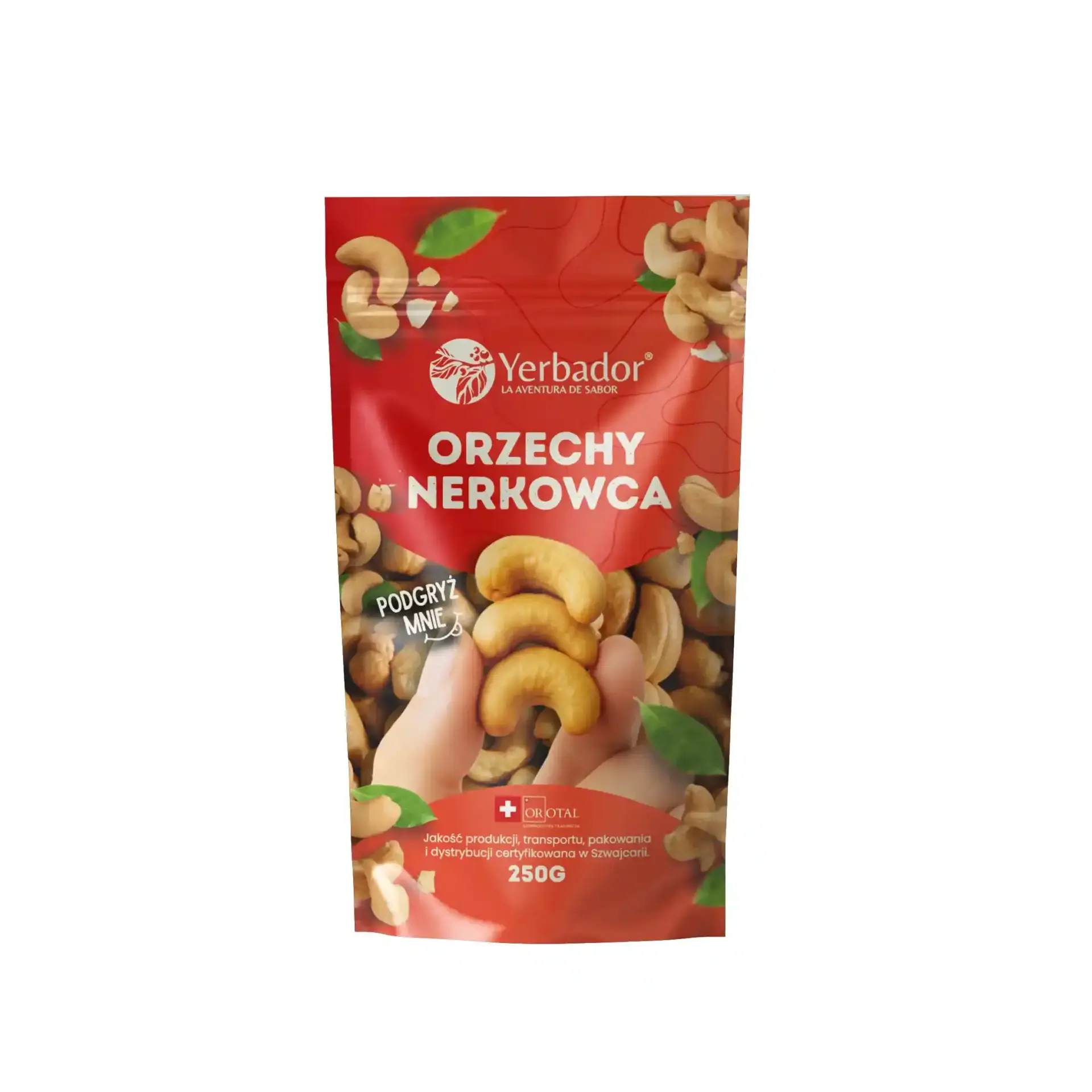 Garść nerkowców rozsypana na blacie kuchennym