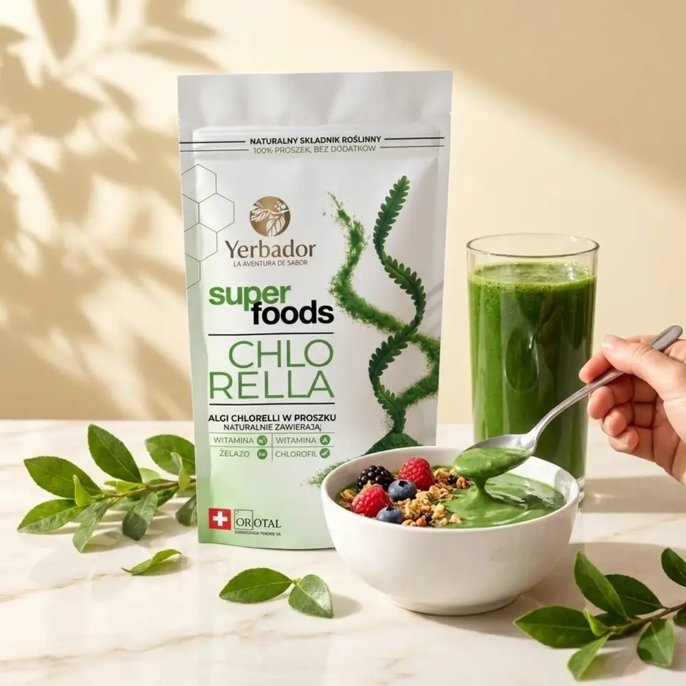 Chlorella w Proszku – 100 g – Źródło Witaminy B12 i Żelaza Chlorella w Proszku – 100 g – Źródło Witaminy B12 i Żelaza — propozycja podania