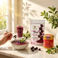 Jagody Acai w Proszku – 100 g – Źródło Witaminy A, C i E — propozycja podania