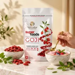 Jagody Goji suszone – 200 g – Źródło Witaminy A, C i E — propozycja podania