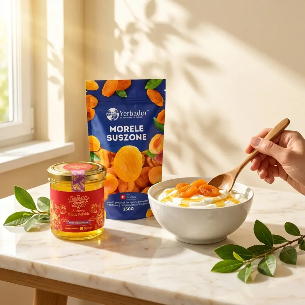 Morele Suszone – 250 g – Potęga Potasu i Żelaza Morele Suszone – 250 g – Potęga Potasu i Żelaza — propozycja podania