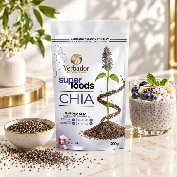 Nasiona Chia – 200 g – Naturalne Źródło Błonnika i Witaminy B1