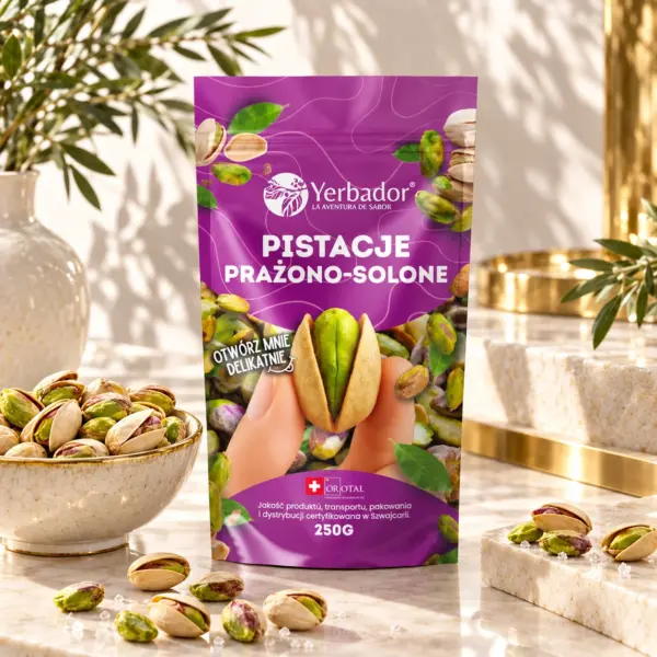 Pistacje Prażone & Solone – 250 g – Źródło Błonnika i Witaminy B6