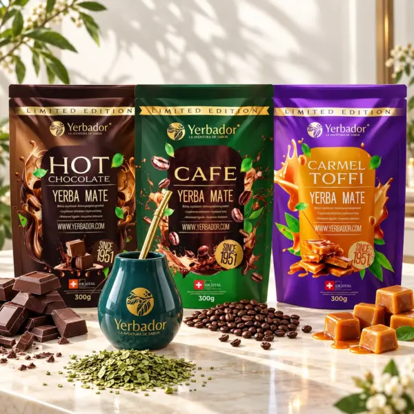 ZESTAW – CAFE + HOT CHOCOLATE + CARMEL TOFFI + MATERO + BOMBILLA