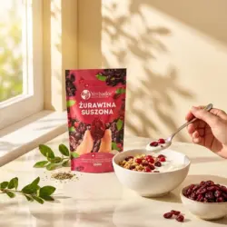 Żurawina Suszona – 250 g – Tarcza Oporności i Zdrowia — propozycja podania