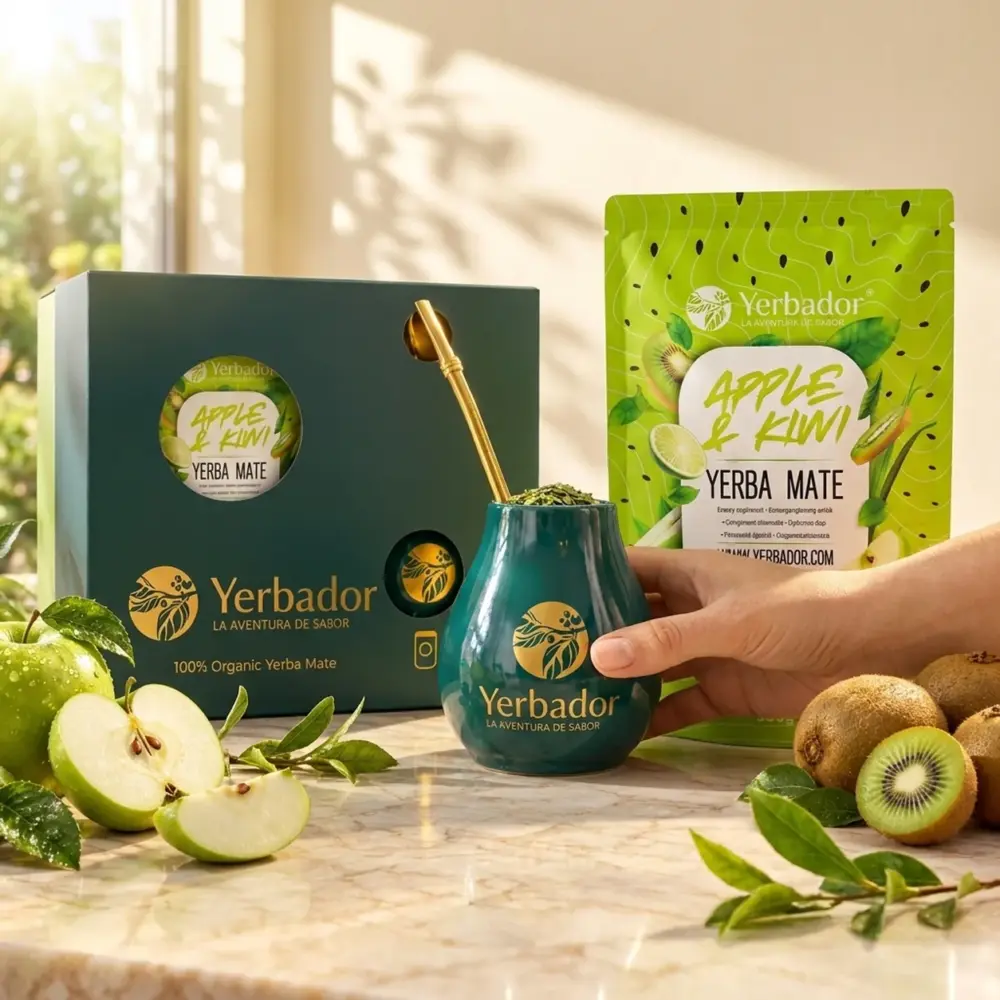 ZESTAW PREZENTOWY YERBA MATE – APPLE & KIWI ZESTAW PREZENTOWY YERBA MATE – APPLE & KIWI — propozycja podania