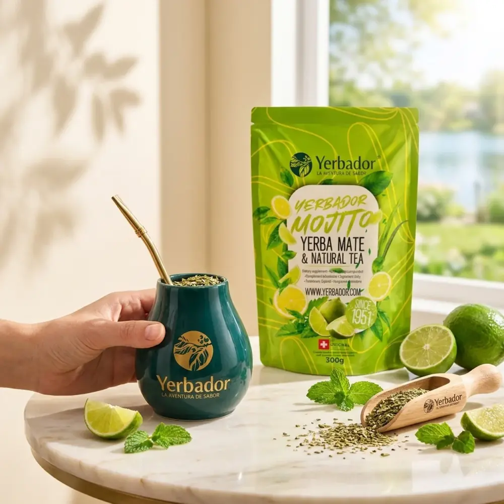 LIMONKA MOJITO – YERBA MATE + ZIELONA HEBRATA + BUKOWY NABIERAK LIMONKA MOJITO – YERBA MATE + ZIELONA HEBRATA + BUKOWY NABIERAK — propozycja podania