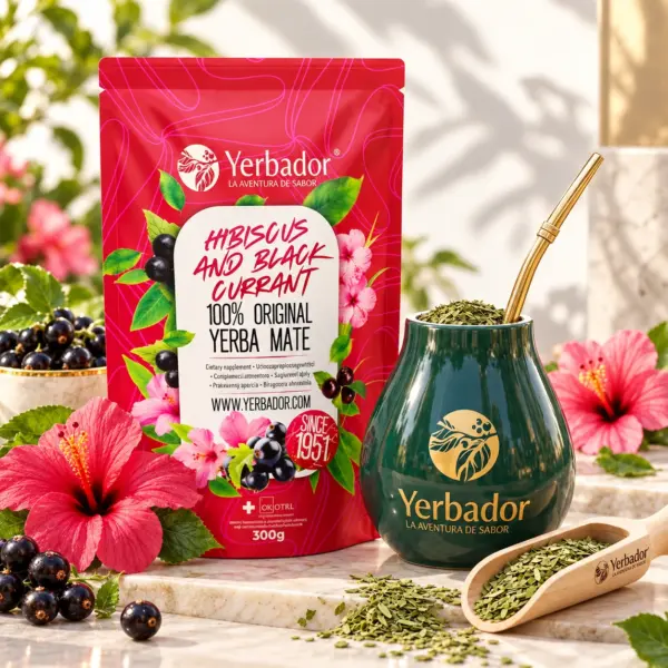 YERBA MATE – HIBISCUS I CZARNA PORZECZKA + NABIERAK BUKOWY
