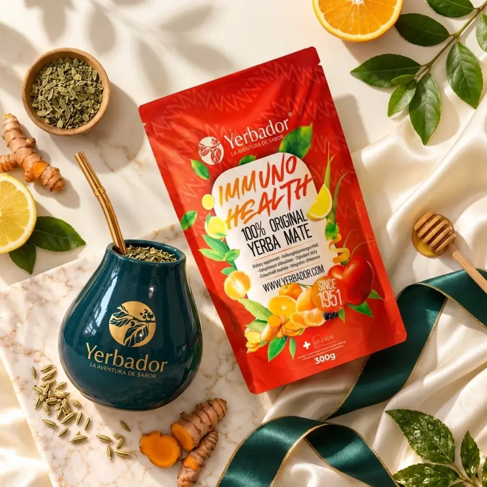 YERBA MATE – IMMUNO + BUKOWY NABIERAK YERBA MATE – IMMUNO + BUKOWY NABIERAK — kompozycja w słonecznym świetle