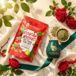 YERBA MATE – KRÓLEWSKIE OGRODY RÓŻANE + BUKOWY NABIERAK — kompozycja w słonecznym świetle