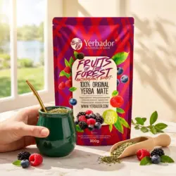 YERBA MATE – OWOCE LASU + BUKOWY NABIERAK — propozycja podania
