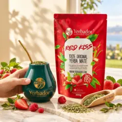 YERBA MATE – RED KISS 300g + NABIERAK BUKOWY — propozycja podania