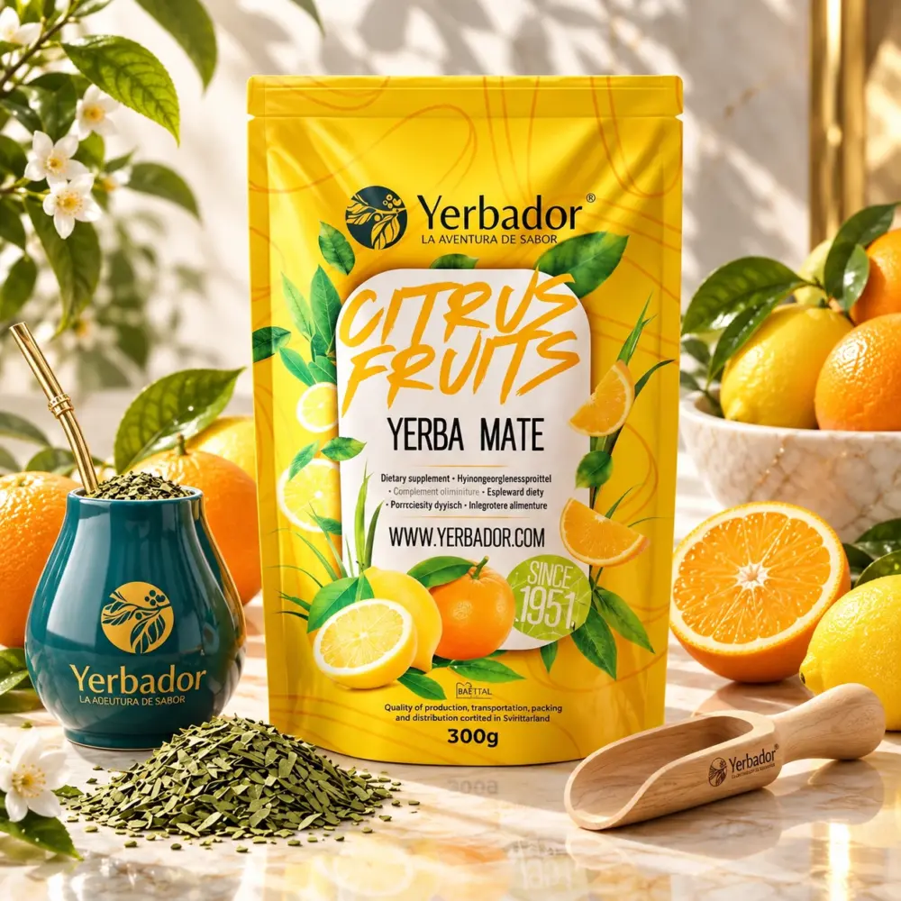 YERBA MATE YERBADOR – OWOCE CYTRUSOWE + BUKOWY NABIERAK
