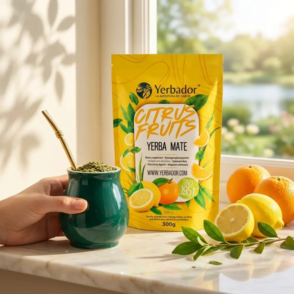 YERBA MATE YERBADOR – OWOCE CYTRUSOWE + BUKOWY NABIERAK YERBA MATE YERBADOR – OWOCE CYTRUSOWE + BUKOWY NABIERAK — propozycja podania