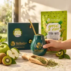 ZESTAW PREZENTOWY YERBA MATE – APPLE & KIWI + BUKOWY NABIERAK — propozycja podania