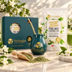 ZESTAW PREZENTOWY YERBA MATE – BIAŁY JAŚMIN + NABIERAK BUKOWY