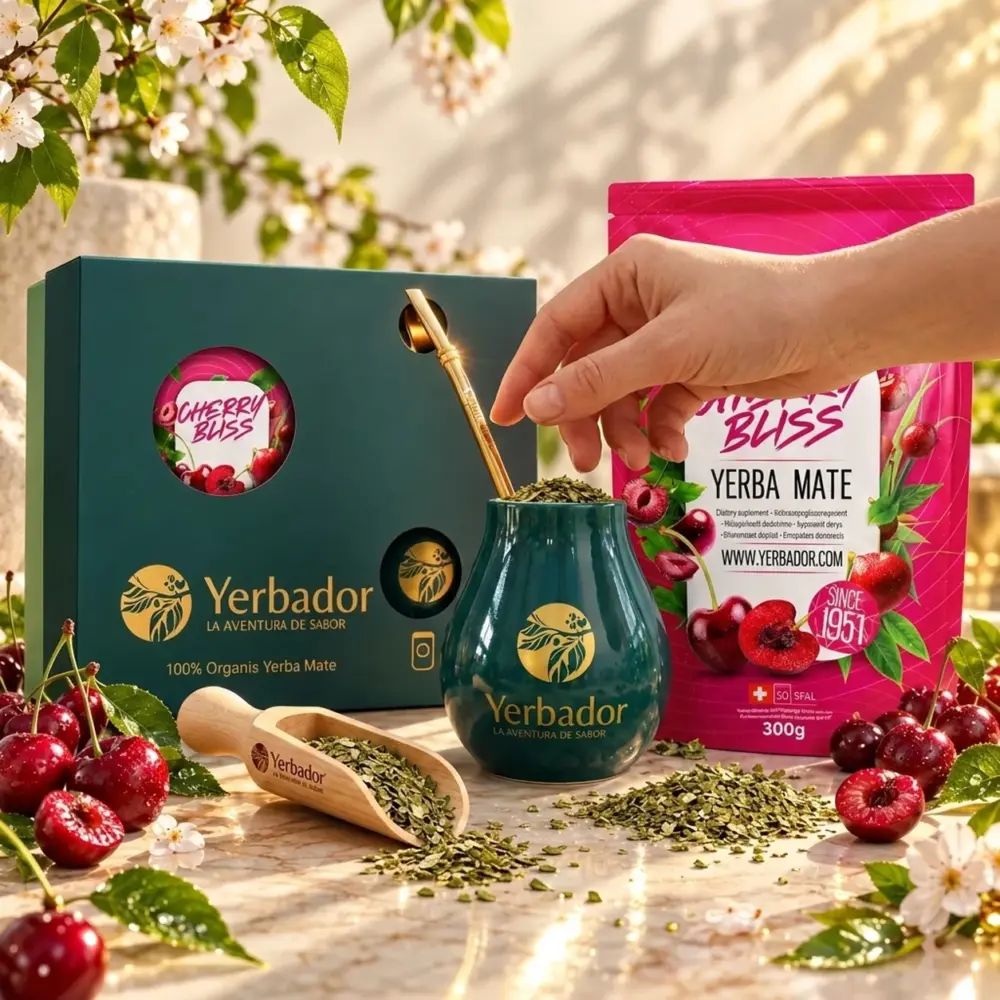ZESTAW PREZENTOWY YERBA MATE – CHERRY BLISS + NABIERAK BUKOWY ZESTAW PREZENTOWY YERBA MATE – CHERRY BLISS + NABIERAK BUKOWY — propozycja podania