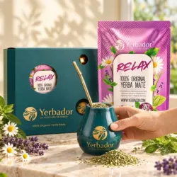 ZESTAW PREZENTOWY YERBA MATE – YERBA RELAX + NABIERAK BUKOWY — propozycja podania