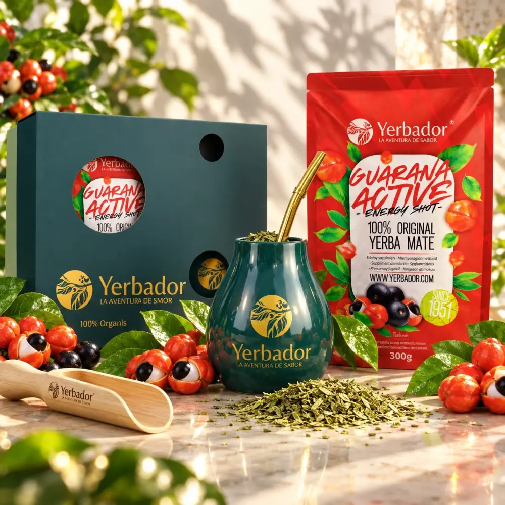 ZESTAW STARTOWY – BOMBILLA + MATERO + YERBA MATE ULTRA ENERGIA – GUARANA + NABIERAK BUKOWY