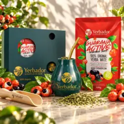 ZESTAW STARTOWY – BOMBILLA + MATERO + YERBA MATE ULTRA ENERGIA – GUARANA + NABIERAK BUKOWY