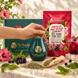 ZESTAW STARTOWY YERBA MATE – HIBISCUS AND BLACK CURRANT + NABIERAK BUKOWY — propozycja podania