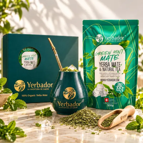 ZESTAW STARTOWY YERBA MATE – ZIELONA MIĘTA – YERBA MATE + ZIELONA HERBATA + NABIERAK BUKOWY