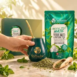 ZESTAW STARTOWY YERBA MATE – ZIELONA MIĘTA – YERBA MATE + ZIELONA HERBATA + NABIERAK BUKOWY — propozycja podania