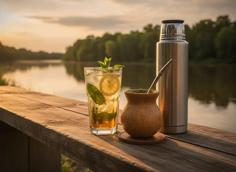 Tereré – yerba mate na zimno nad rzeką latem, orzeźwiająca alternatywa dla energetyków