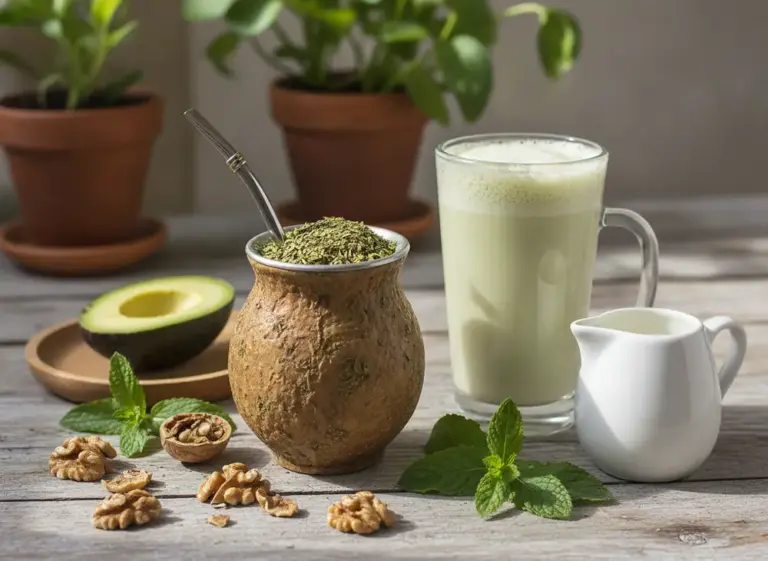 Yerba mate dla wegan – matero z bombillą, mate latte na mleku owsianym i roślinne dodatki