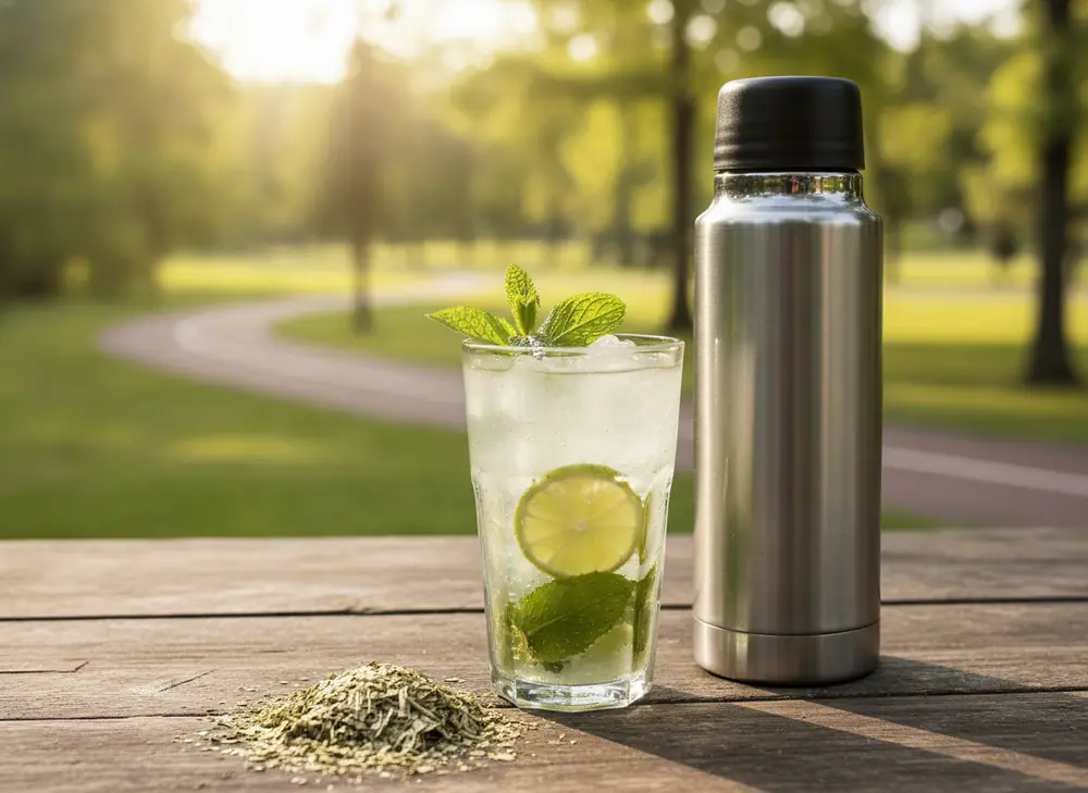 Tereré – yerba mate na zimno po treningu, z limonką i miętą