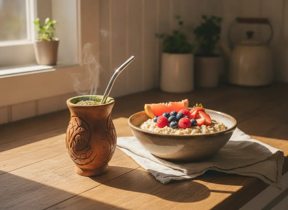 Poranny rytuał picia yerba mate wspierający lekkość brzucha